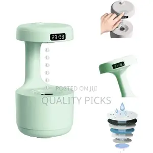 Anti-Gravity Humidifier With Clock Water Drop Aroma Diffuser