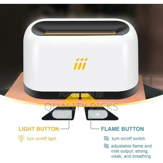 Oil Diffuser With Flame Light Air Aroma Humidifier