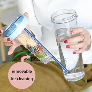1 Piece of Folding Straw Cup With Lid Transparent