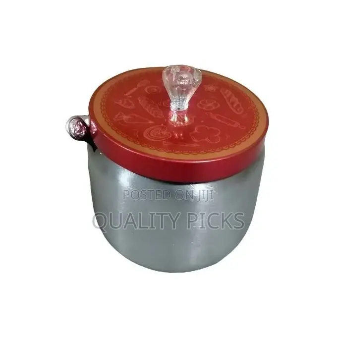 Steel Sugar Bowl With Spoon and Lid Container Jar