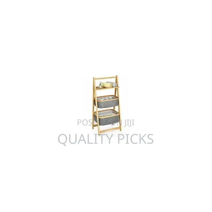 Double Layer Bamboo Laundry Hamper,Clothes Storage Basket