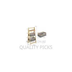 Double Layer Bamboo Laundry Hamper,Clothes Storage Basket