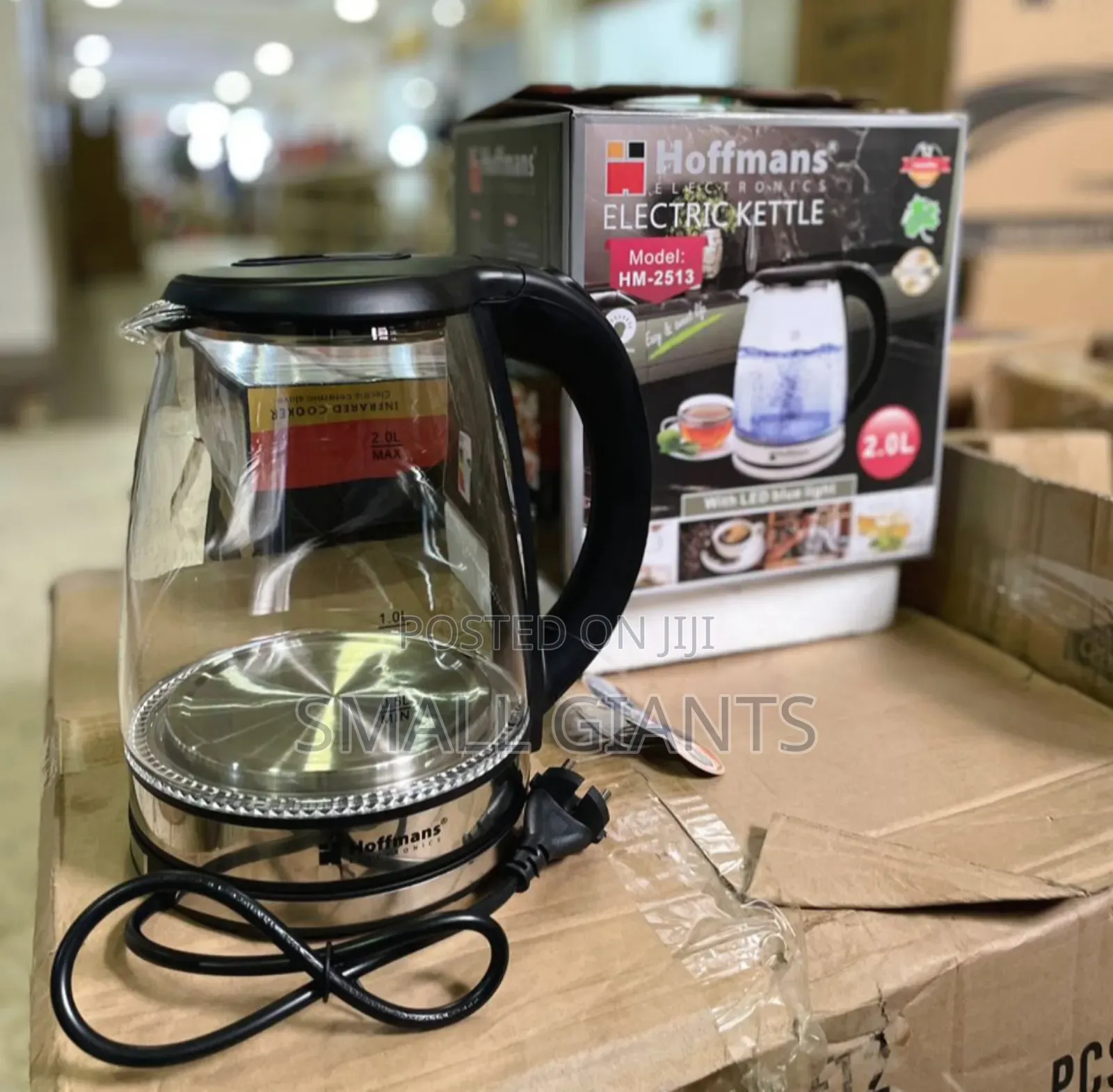 2L Hoffman Electric Kettle, Glass