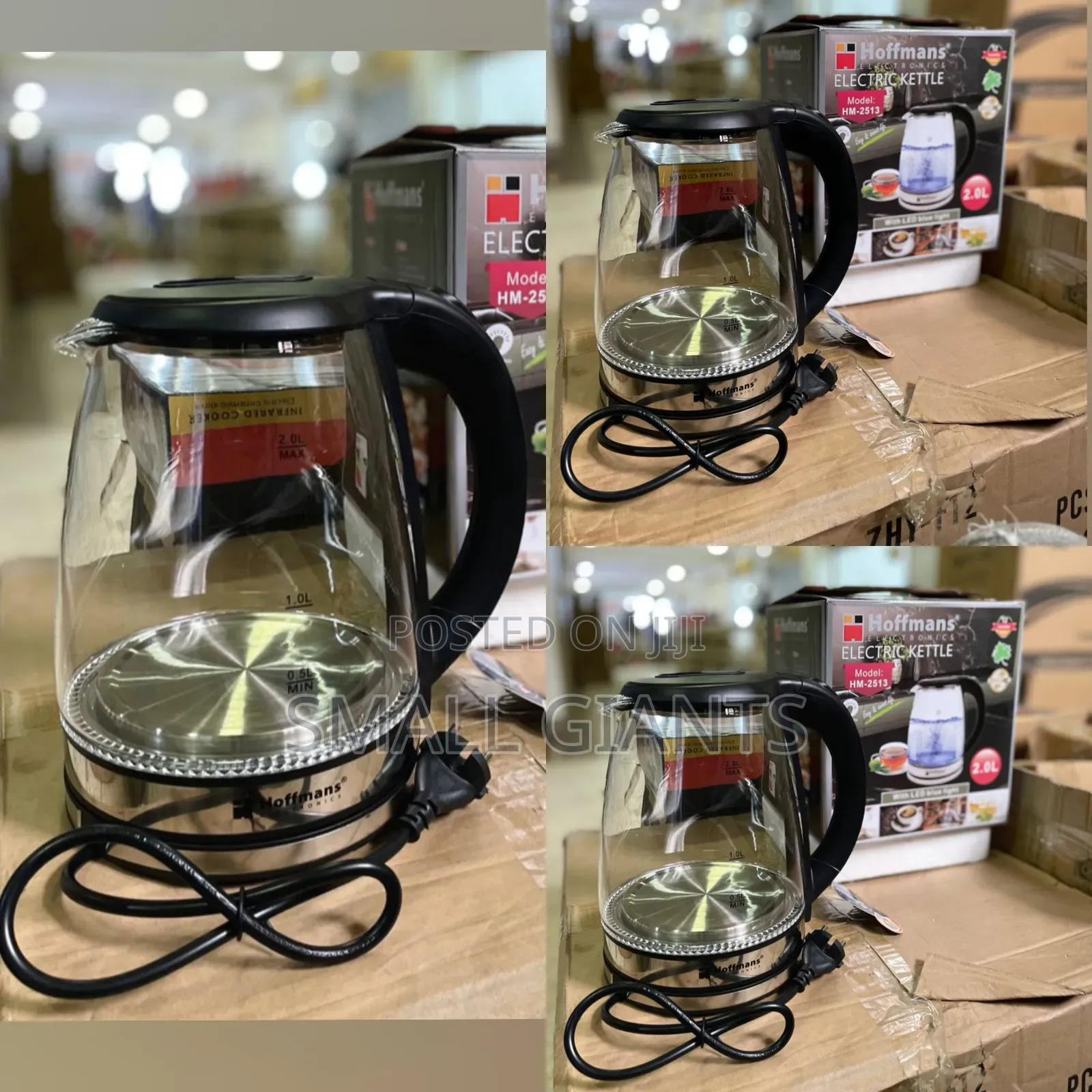 Hoffmans Hm- 2513 Glass Electric Kettle