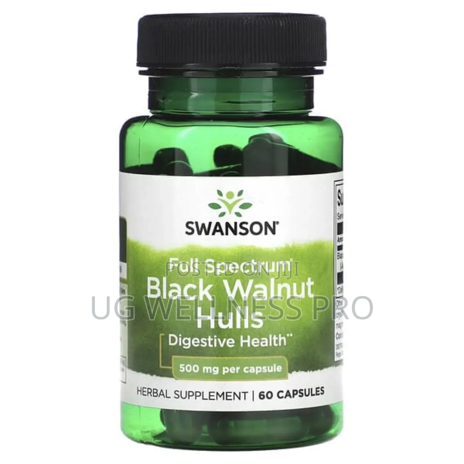 Swanson, Full Spectrum Black Walnut Hulls, 500 Mg, 60 Caps