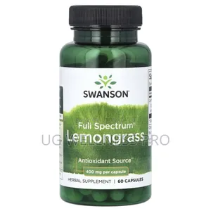 Swanson, Full Spectrum Lemongrass, 400 Mg, 60 Capsules