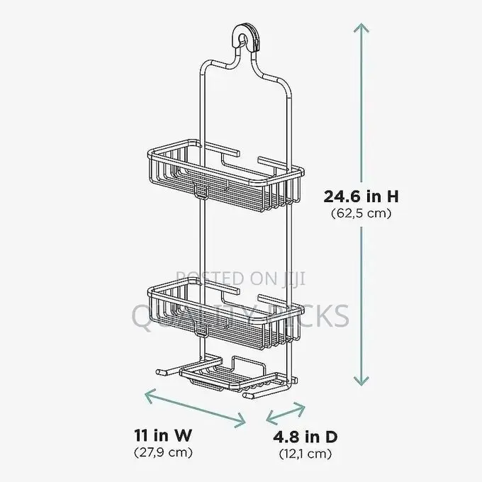 3 Tier Aluminium Hanging Shower Caddy
