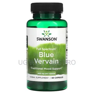 Swanson, Full Spectrum Blue Vervain, 400 Mg, 60 Capsules