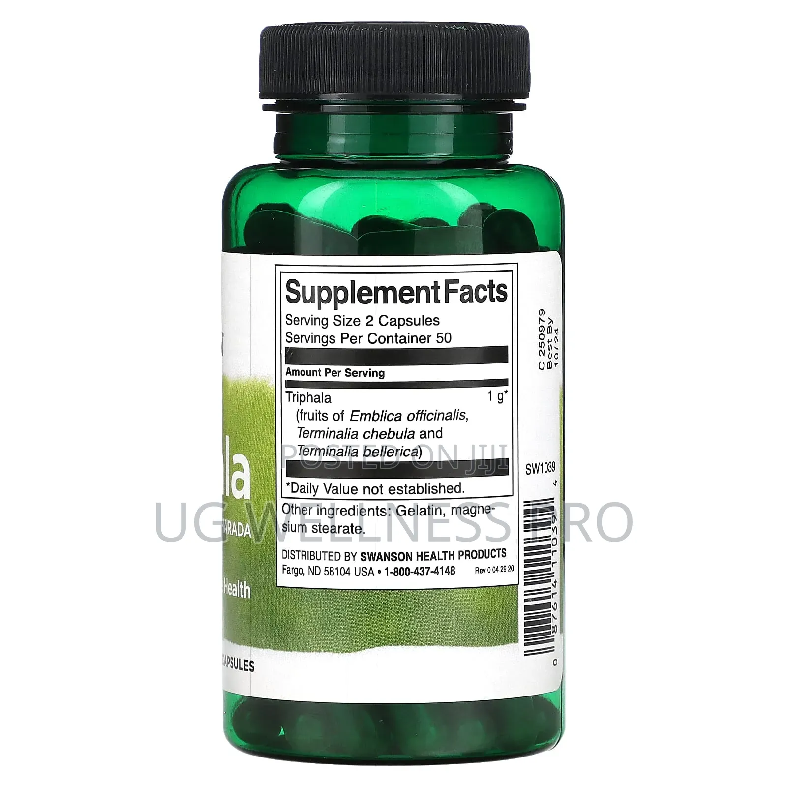 Triphala With Amla, Behada Harada, 500 Mg, 100 Caps