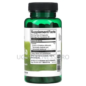 Triphala With Amla, Behada Harada, 500 Mg, 100 Caps