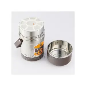 Steel Food Flask,Lunch Box 2 Litres - Silver