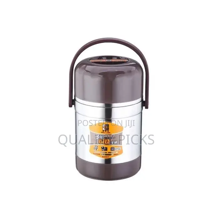 Steel Food Flask,Lunch Box 2 Litres - Silver