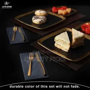 Life Smile 30 Pieces Porcelain Plates Bowls Dinner Set