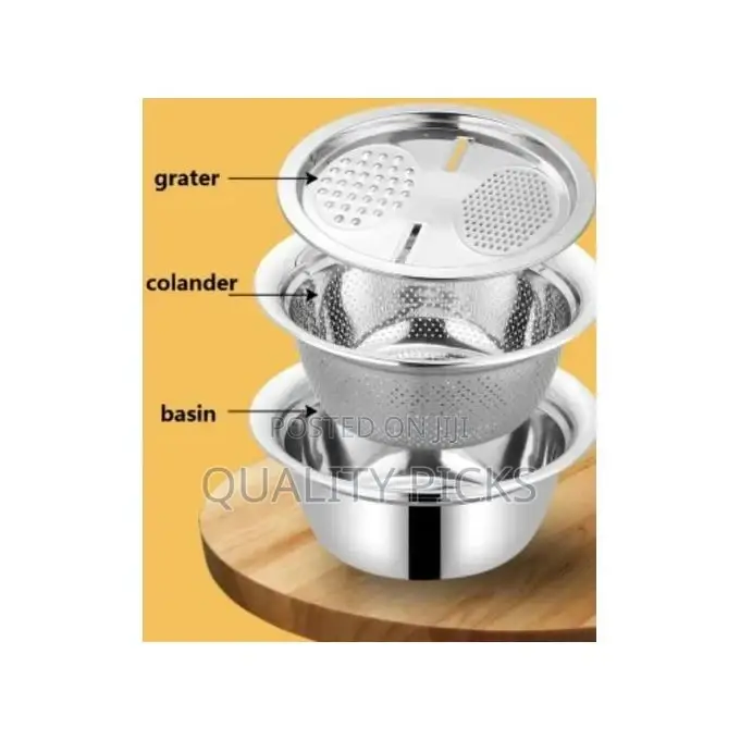 Other 3 In1 Colander Basin, Grater Strainer Rice Drain
