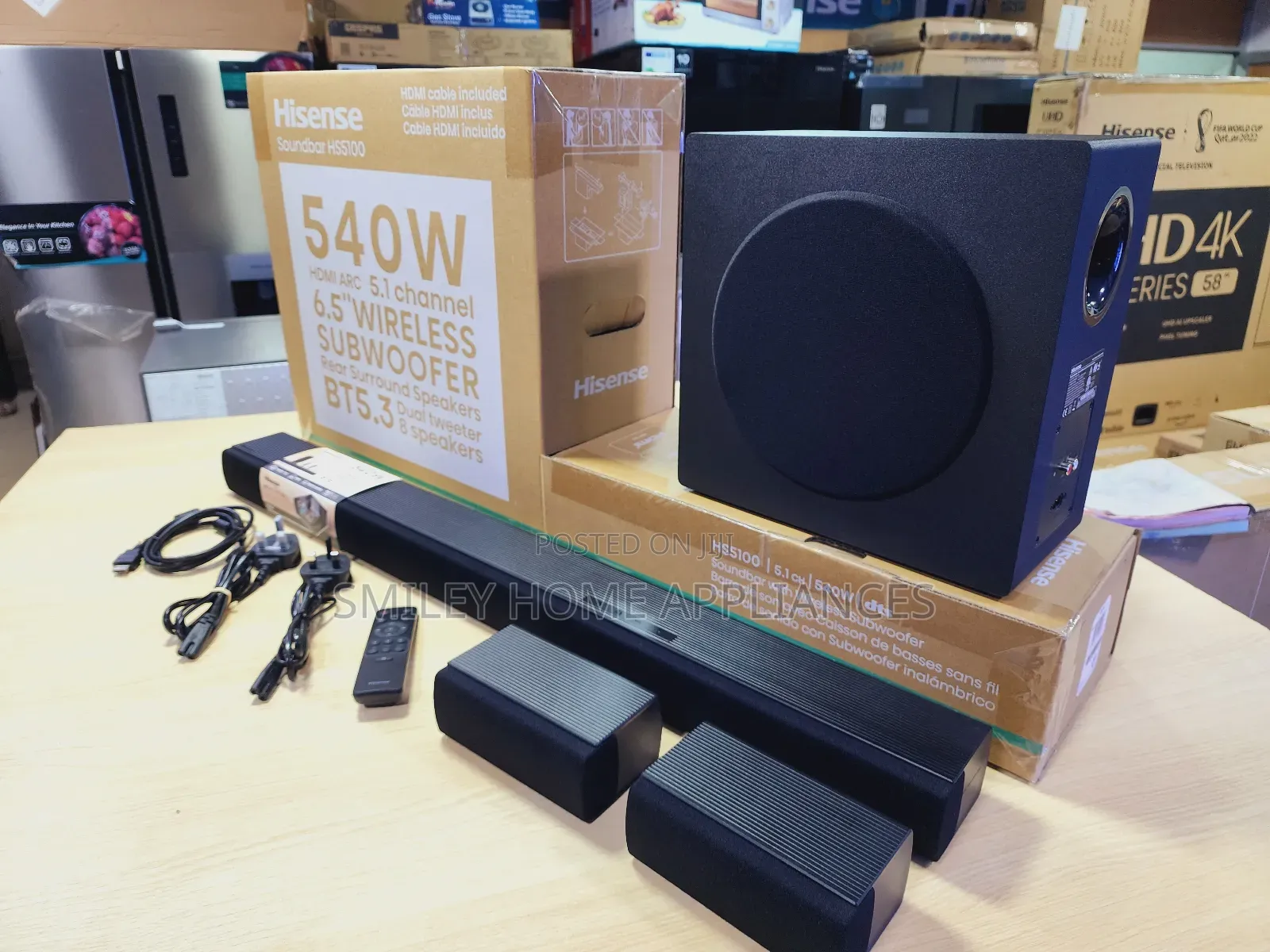 Hisense Wireless Deepbass 540watts Soundbar