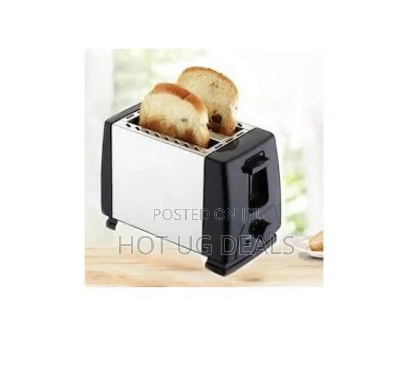 Hoffmans 2 Slice Electric Bread Toaster - Silver, Black