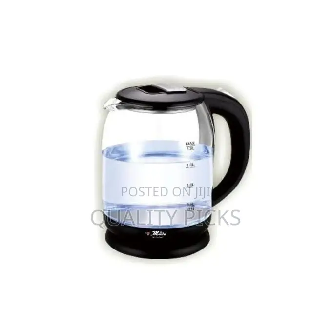 Electro Master 2 Liter Electric Blue Led Glass Kettle