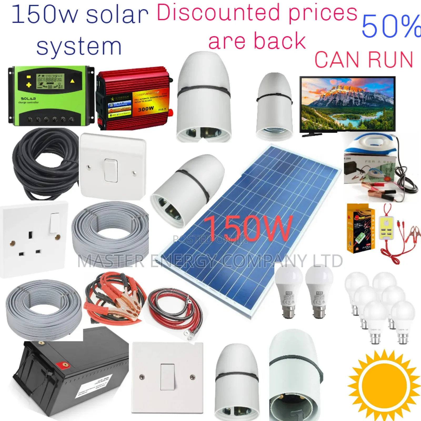 150w Solar System Full Kit German Kyej