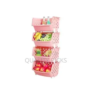 4 Tier Plastic Bathroom/Kitchen Storage Organizer Rack
