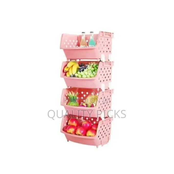 4 Tier Plastic Bathroom/Kitchen Storage Organizer Rack