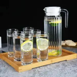 Glass Water Jug With Glasses Set