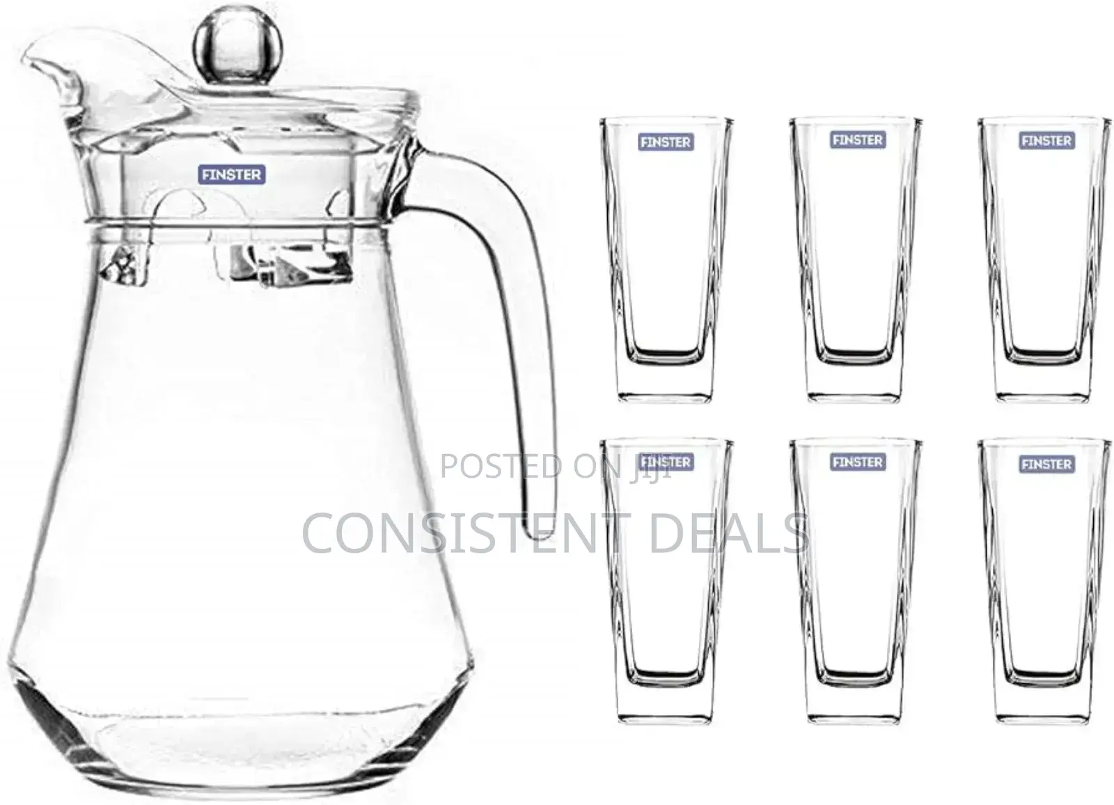 Glass Jug With Water Glasses