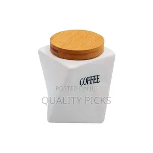 Ceramic Twisted Tea Coffee Sugar 3 Canisters Set