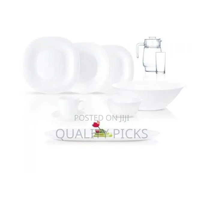 Luminarc Neo Carine White Plates Bowls Cups Plates Set