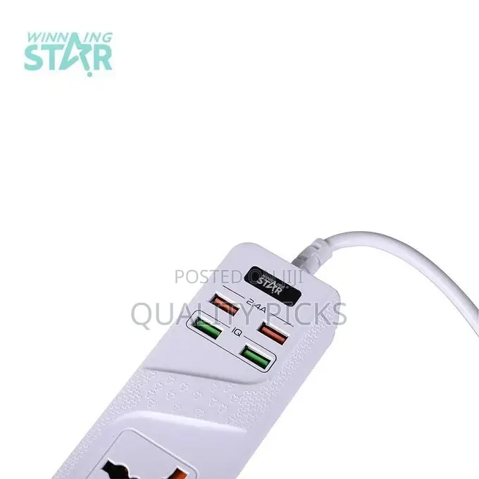 Winningstar 4 Switched Universal Extension Socket Cable-