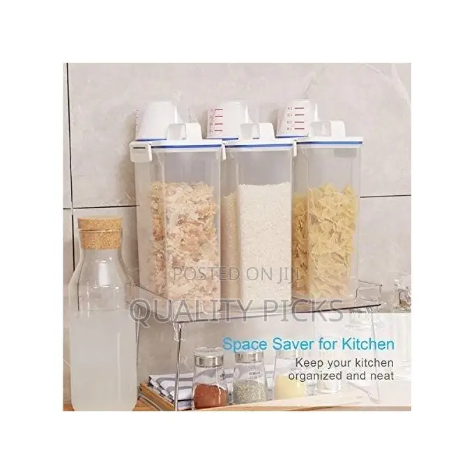 2 Litre Plastic Food Storage Rice Cereal Container Bin