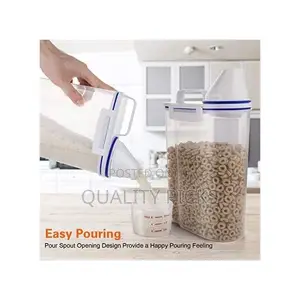 2 Litre Plastic Food Storage Rice Cereal Container Bin