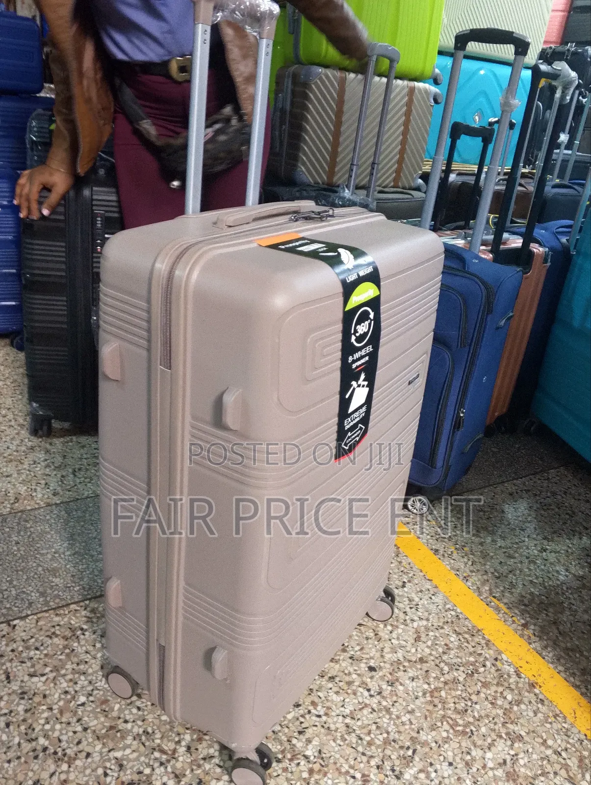 Extreme Rubber Plastic Suitcases. Large( Cream)