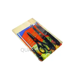 Wooden Chopping Board With Knives