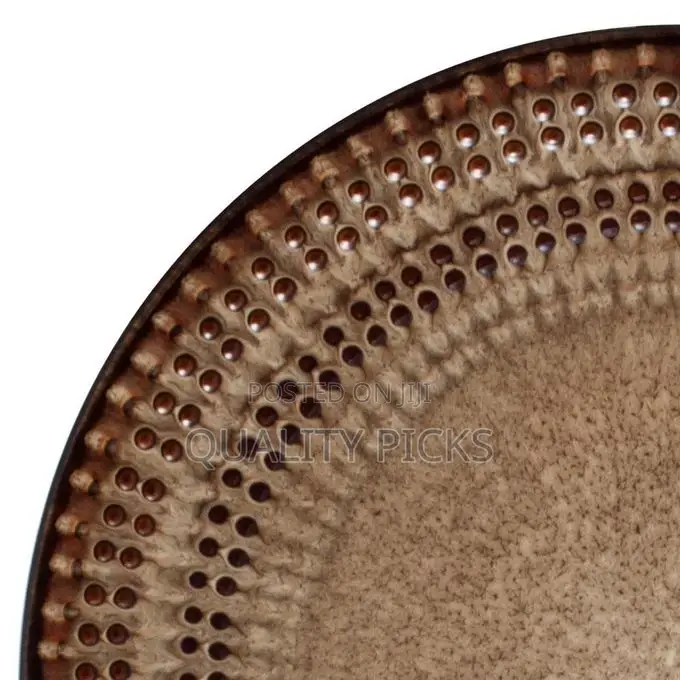 6-Piece Dotted Stoneware Dinner Plates Set, Service for 6