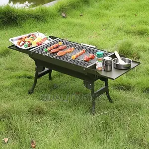 Portable Briefcase Charcoal Barbecue Grill Foldable