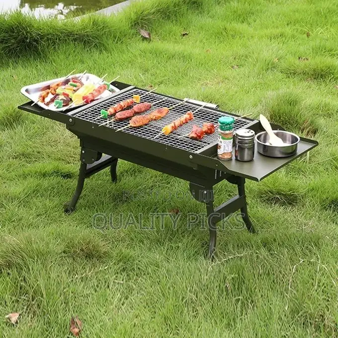 Portable Briefcase Charcoal Barbecue Grill Foldable