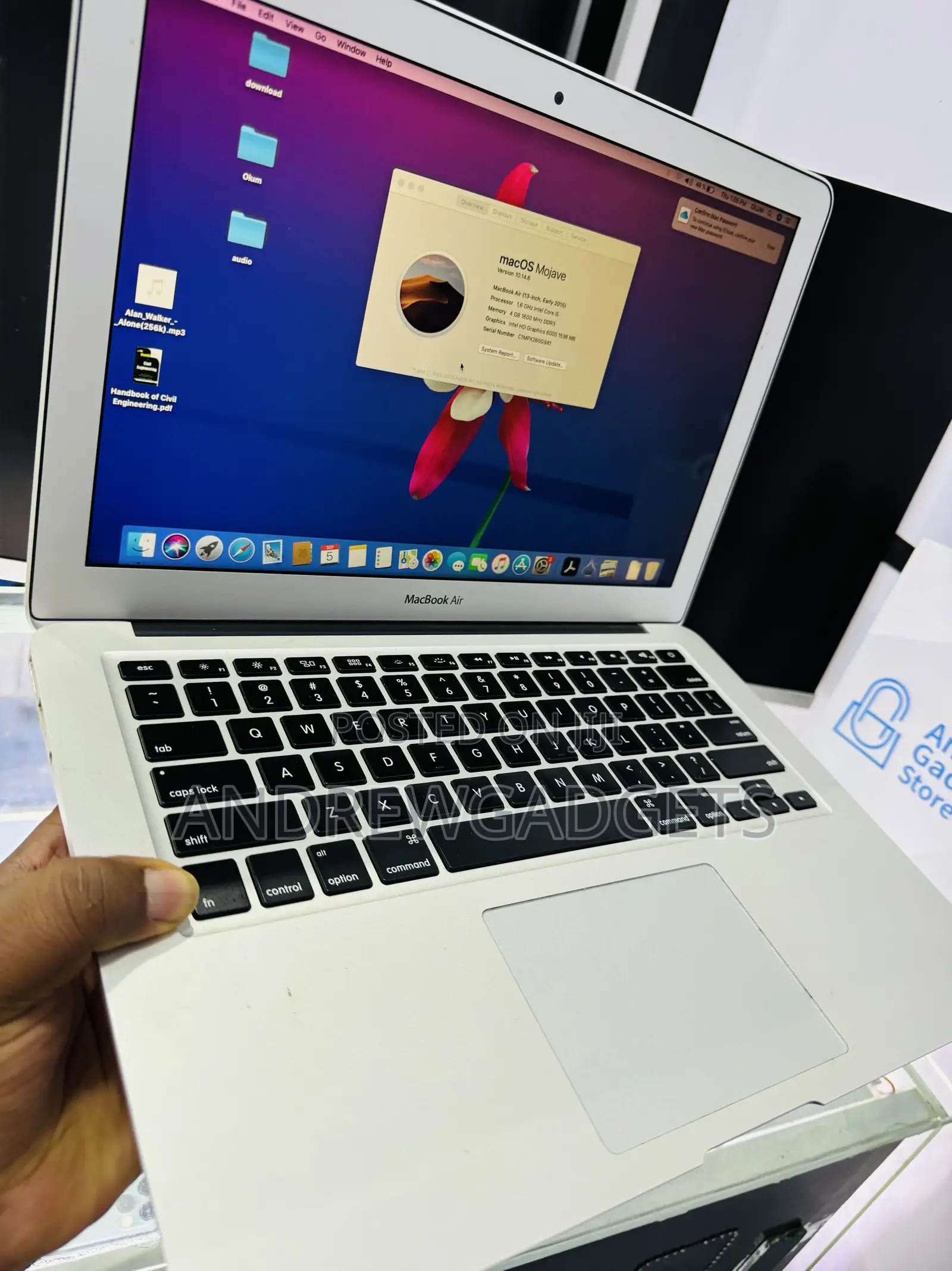Laptop Apple MacBook Air 2015 4GB Intel Core I5 SSD 256GB