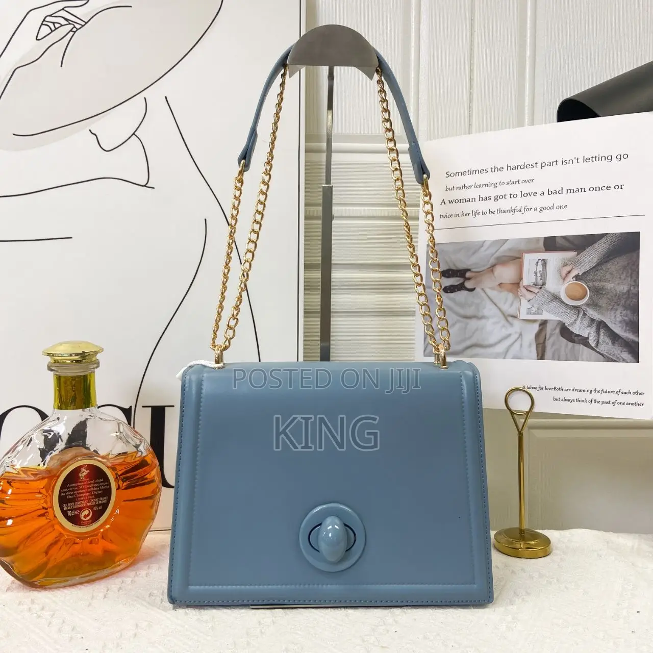 Well-fitting Blue Handbag