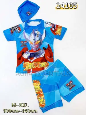 Customized Boys Two Pieces Cartoon Swimsuit