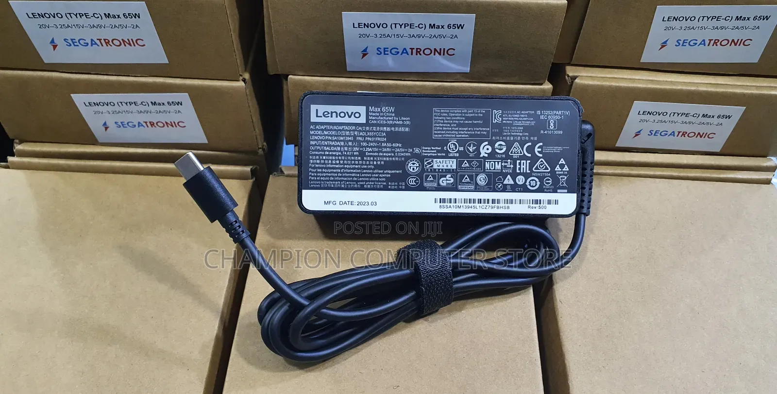 Lenovo 65w Ac Power Adapter Usb Type-C Charger