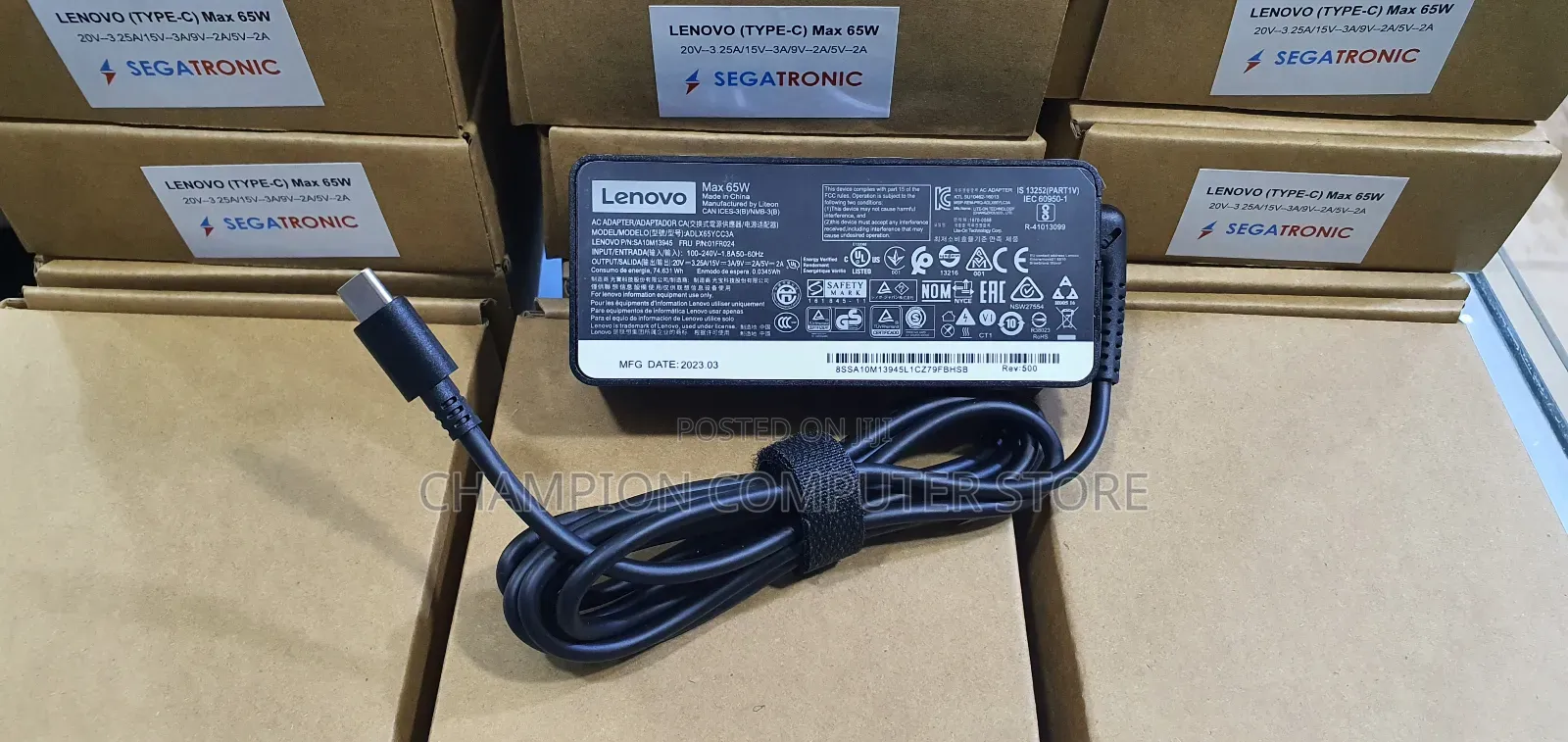 Lenovo 65w Ac Power Adapter Usb Type-C Charger