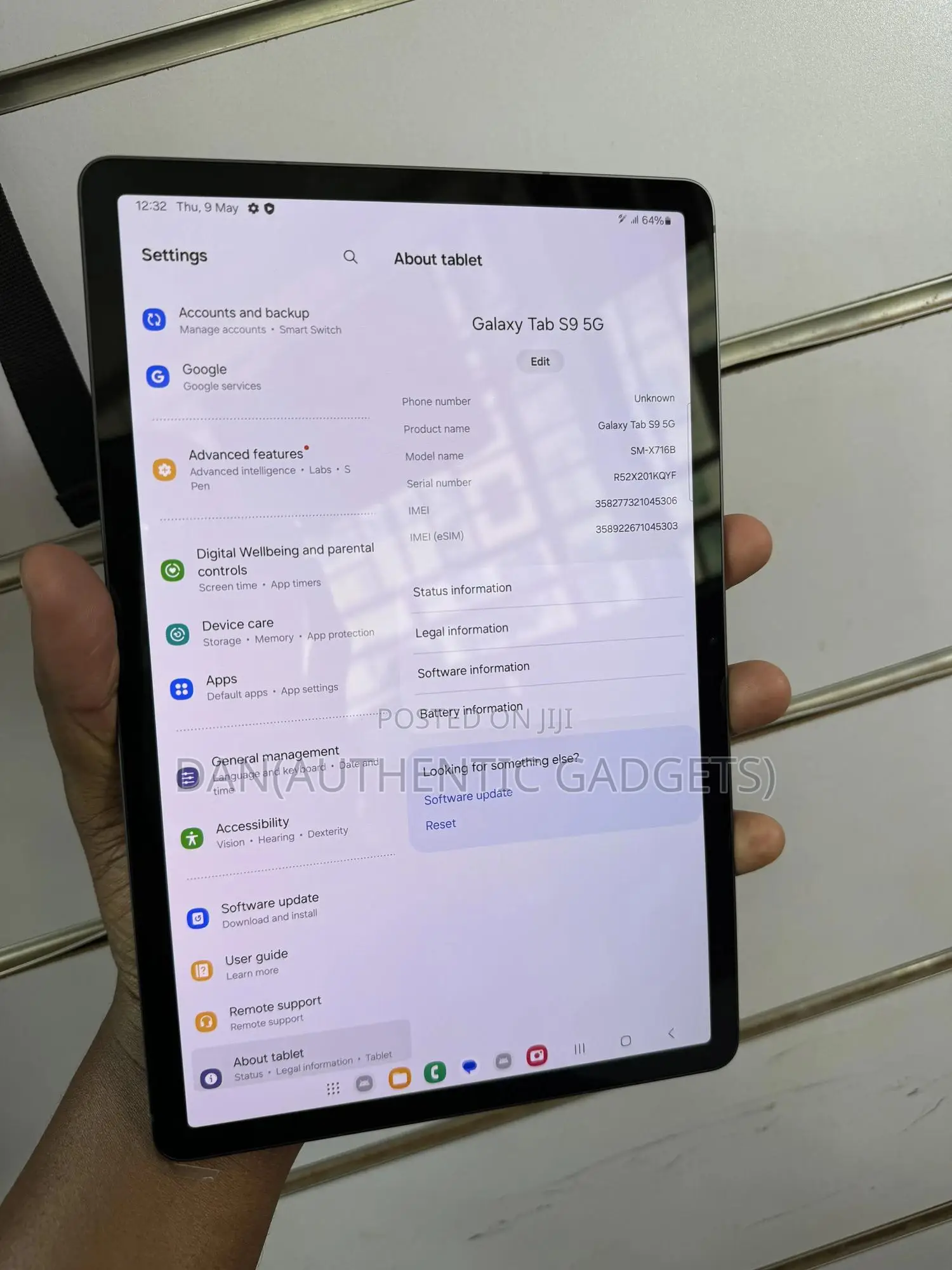 New Samsung Galaxy Tab S9 256 GB Gray