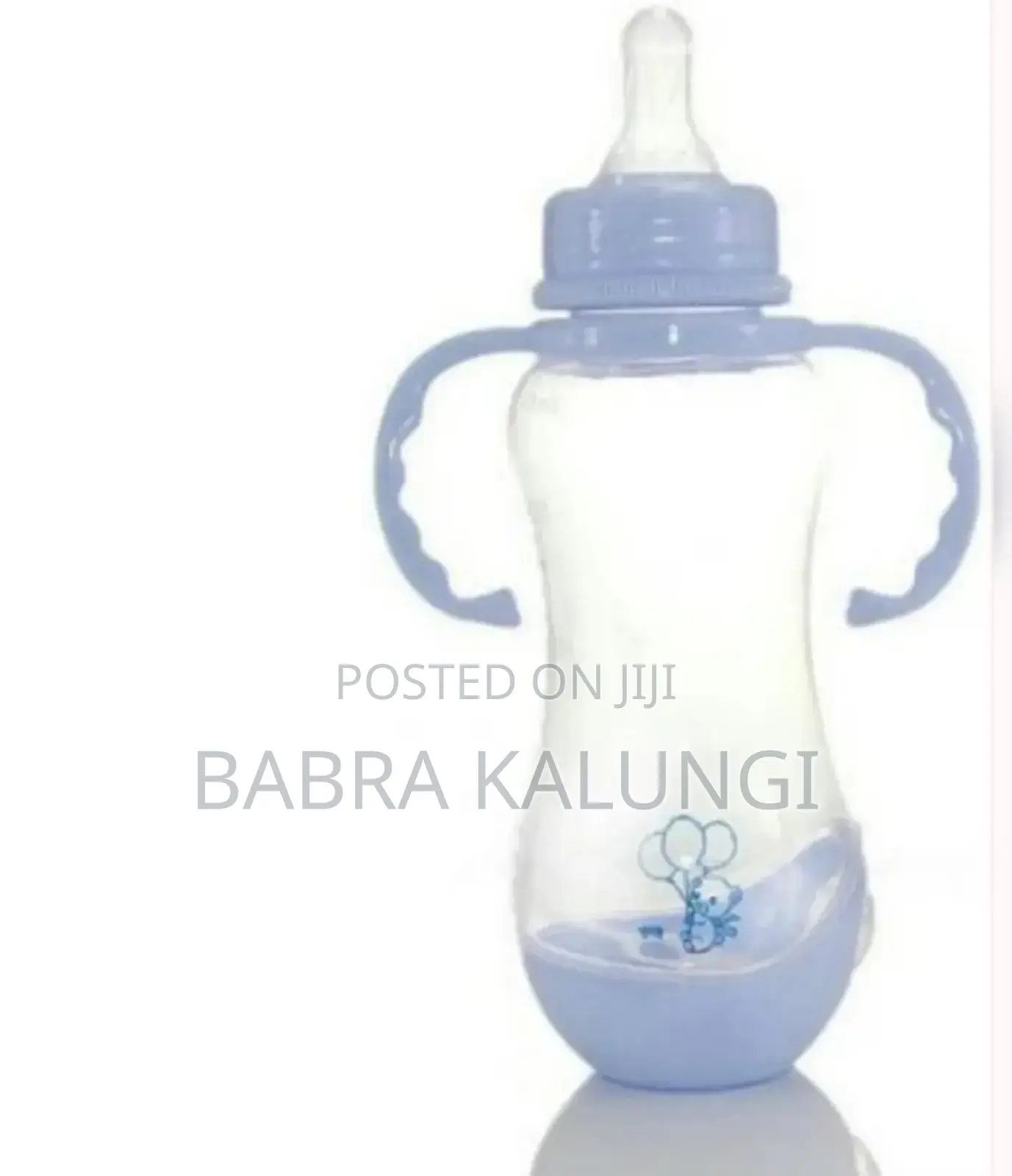 280ml Apple Bear Milk Baby Feeding Bottle-Blue