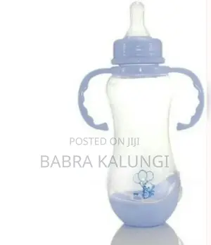 280ml Apple Bear Milk Baby Feeding Bottle-Blue