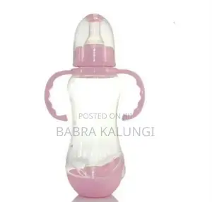 280ml Apple Bear Milk Baby Feeding Bottle-Pink