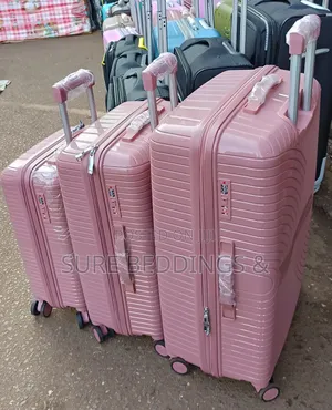 3pcs Rubber Trolley Suitcase