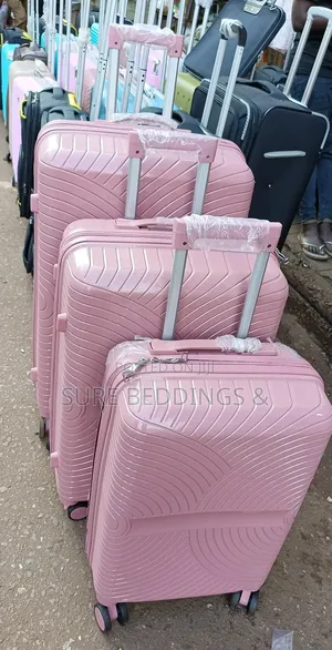 3pcs Rubber Trolley Suitcase