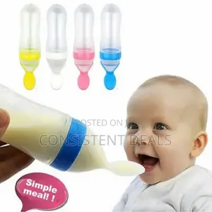 Baby Spoon Feeder Bottle Silicone Spoon Squeeze