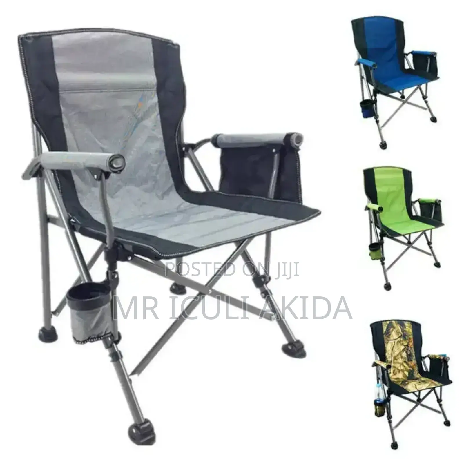 Smart Couch Heavy-Duty Foldable Camping Chair With Armrest