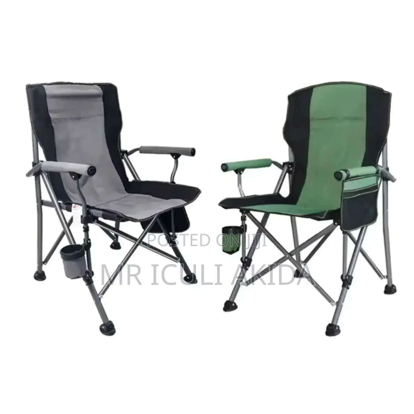 Smart Couch Heavy-Duty Foldable Camping Chair With Armrest